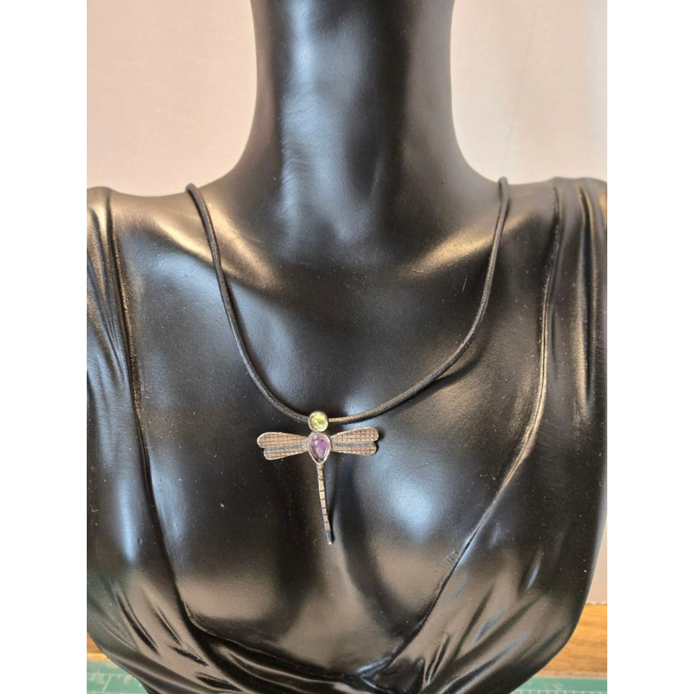 Women's vintage 925 citlali mex Dragonfly Necklace - Picture 2 of 8